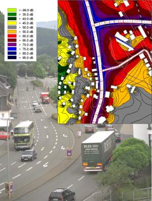 Bundesstrae und Verkehrslrmkarte